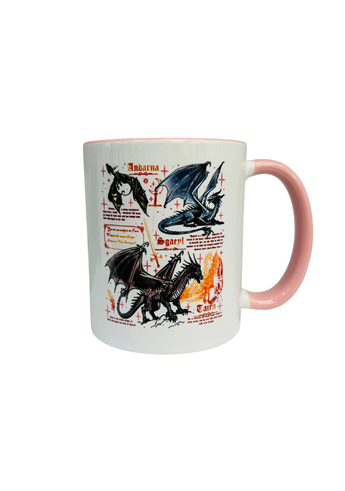 Fourth wing inspired cup (double sided) (Pink)